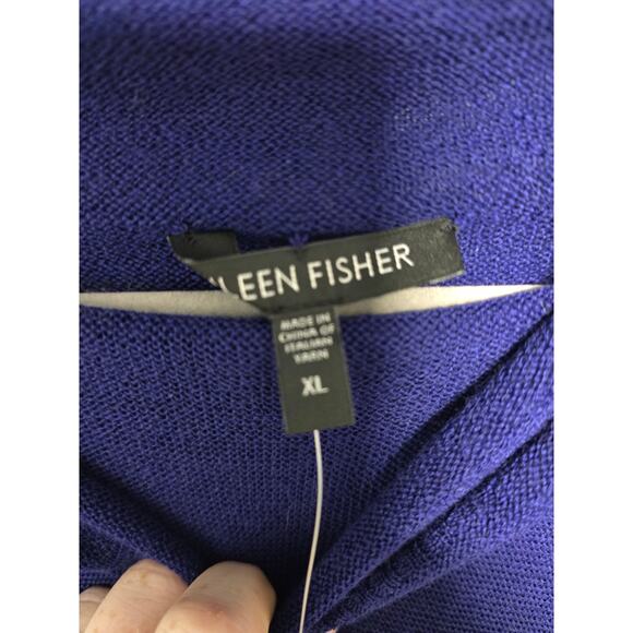 NWT Eileen Fisher Merino Wool Sweaterdress XL Blue Cozy Luxe Teacher Dress Fall - Picture 4 of 10